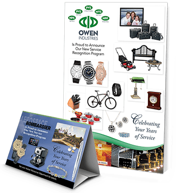 A tent card and brochure