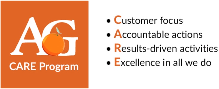 Customer focus. Accountable actions. Results-driven activities. Excellence in all we do.