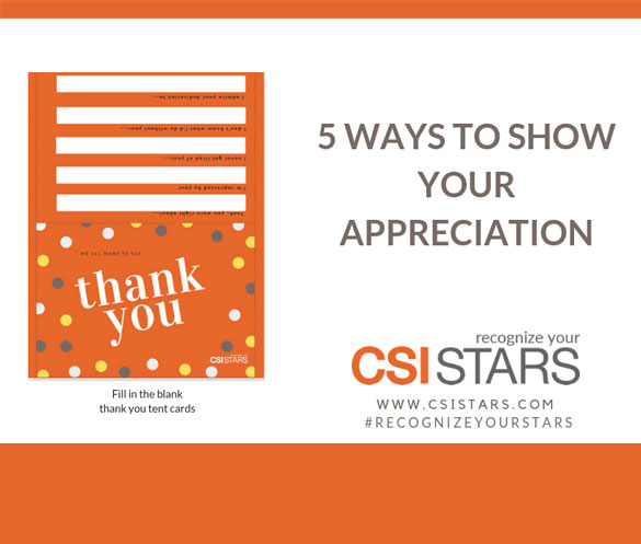 5 ways to show your appreciation