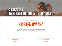 Employee of the Month Award | Recognition Certificate